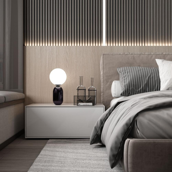 Настольный светильник со стеклянным плафоном 01197/1