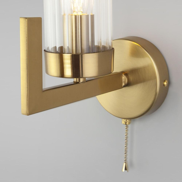 Настенный светильник со стеклянным плафоном 60133/1 латунь