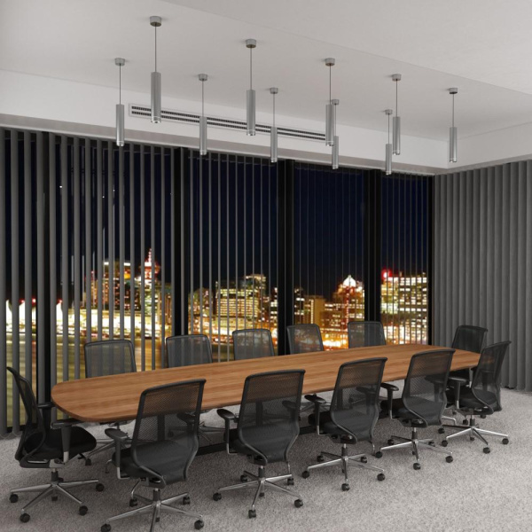 Подвесной светодиодный светильник в стиле лофт DLR023 12W 4200K хром матовый