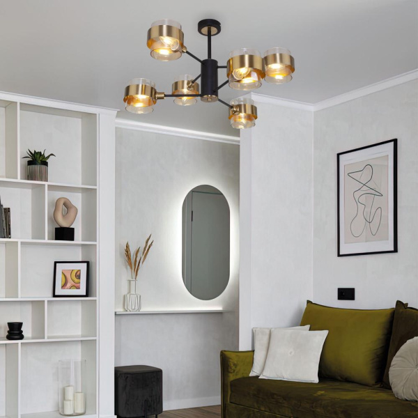 Потолочный светильник в стиле лофт 70127/6 черный