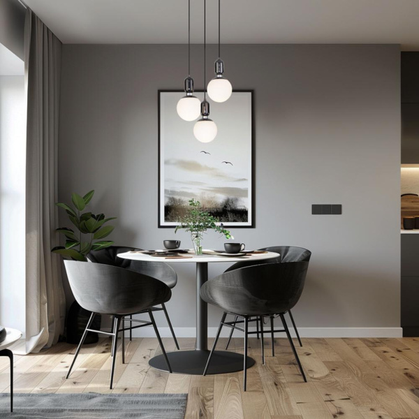 Подвесной светильник со стеклянным плафоном 50197/1 черный жемчуг