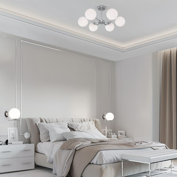 Настенный светильник со стеклянным плафоном 70153/1 хром