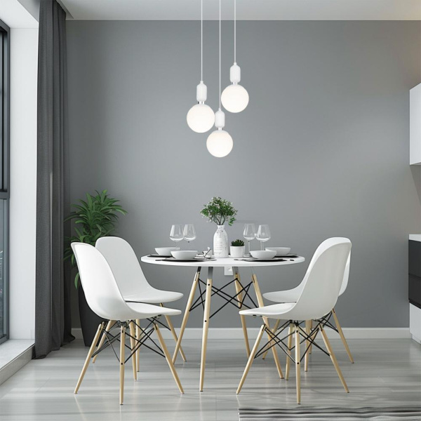 Подвесной светильник со стеклянным плафоном 50197/1 белый