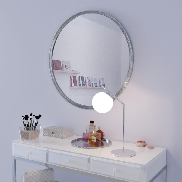 Настольный светильник со стеклянным плафоном 01082/1 хром