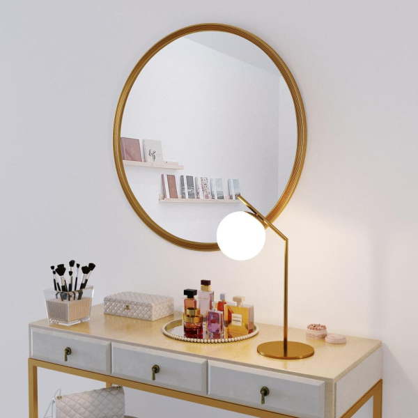 Настольный светильник со стеклянным плафоном 01082/1 латунь