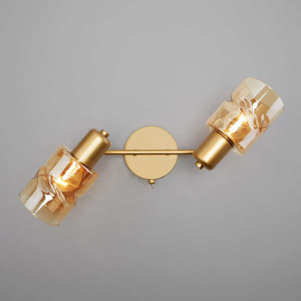 Настенный светильник со стеклянными плафонами 20120/2 перламутровое золото