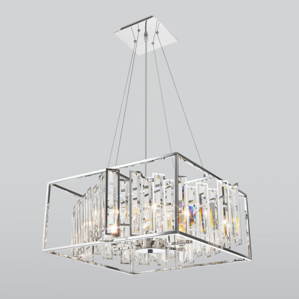 Подвесная люстра с хрусталем 312/6 хром