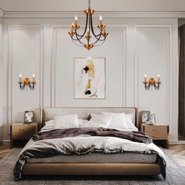 Настенный светильник в классическом стиле 60098/2 черный