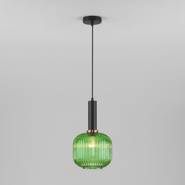 Подвесной светильник со стеклянным плафоном 50182/1 зеленый