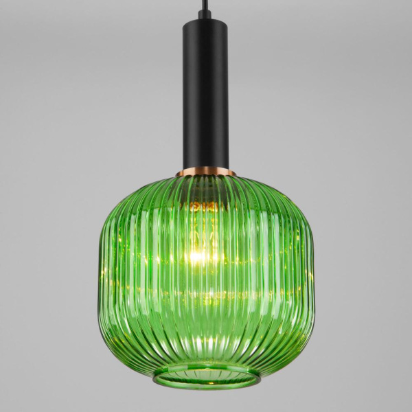 Подвесной светильник со стеклянным плафоном 50182/1 зеленый