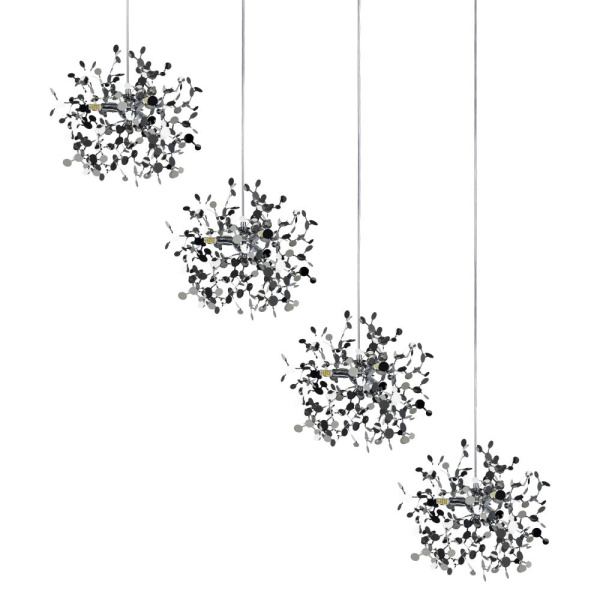 L4PL721134 Подвес четверной линейный EXTRA 4x3x5W(led) G9  (721134 - 4 + 572144 -1) ХРОМ