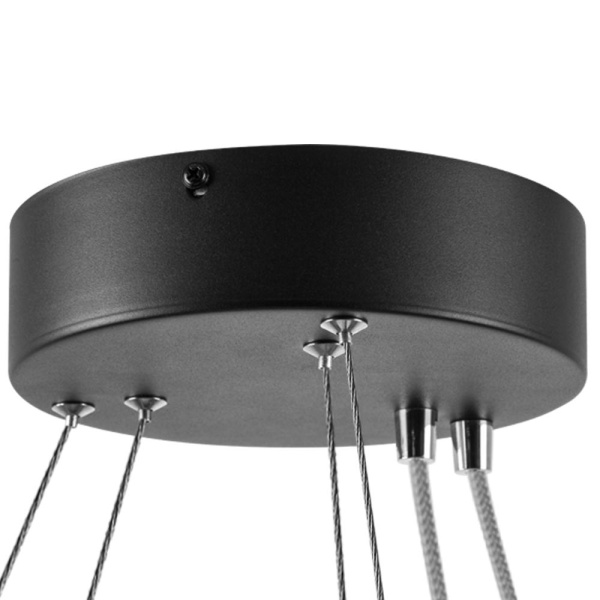 748127 Люстра SATURNO LED 84W 5800LM 70G ЧЕРНЫЙ 3000-6000K