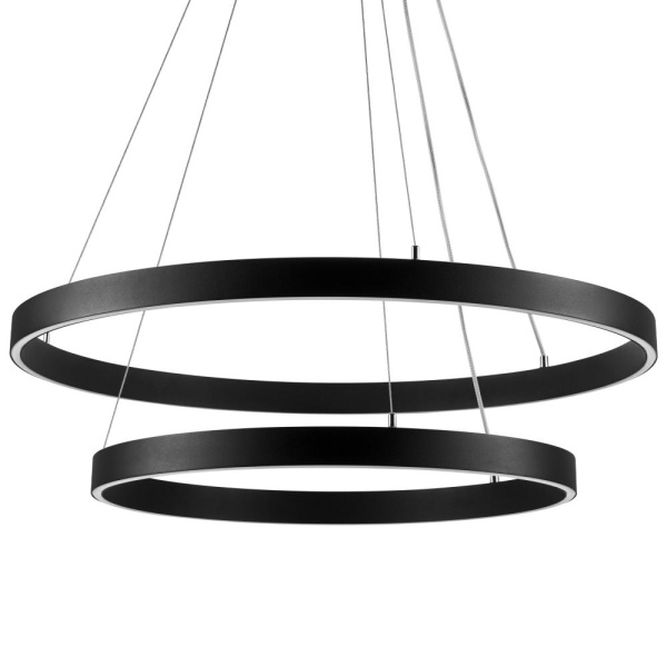 748127 Люстра SATURNO LED 84W 5800LM 70G ЧЕРНЫЙ 3000-6000K