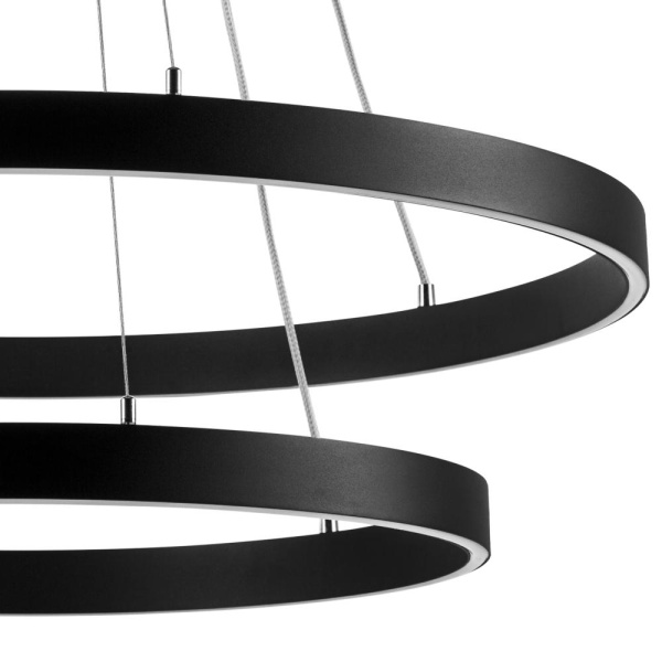 748127 Люстра SATURNO LED 84W 5800LM 70G ЧЕРНЫЙ 3000-6000K