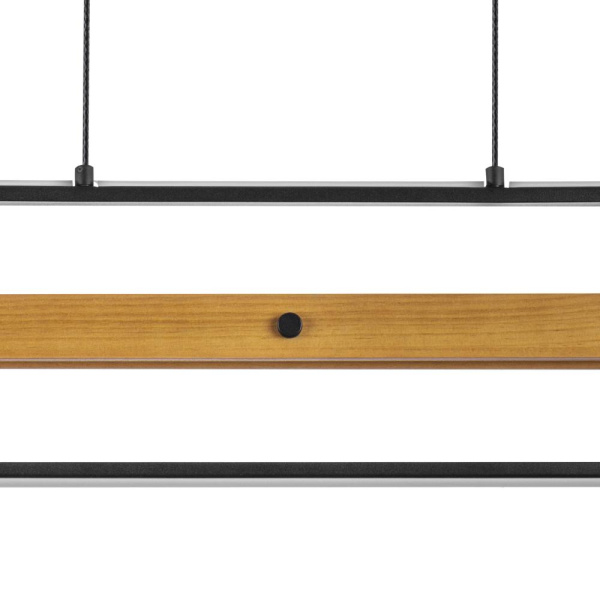 723337 Люстра LODI LED 36W 3240LM ЧЕРНЫЙ/ДЕРЕВО 3000K