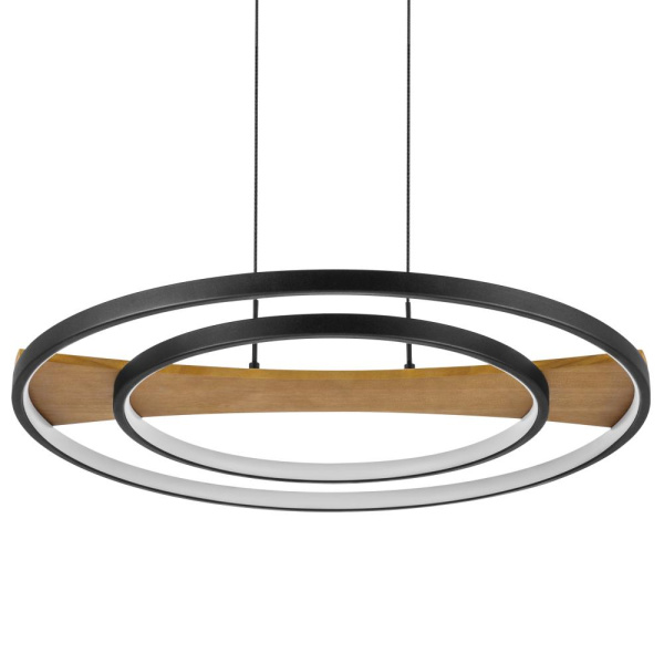 723227 Люстра LODI LED 43W 3440LM ЕРНЫЙ/ДЕРЕВО 3000K