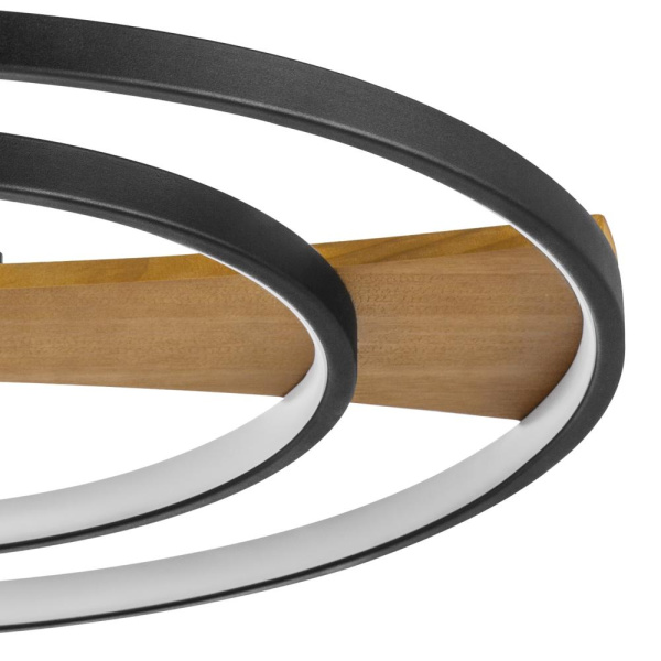 723227 Люстра LODI LED 43W 3440LM ЕРНЫЙ/ДЕРЕВО 3000K