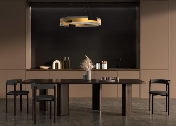 736333 Люстра ROTONDA 70W LED 3805LM 120G ЗОЛОТО 3000K