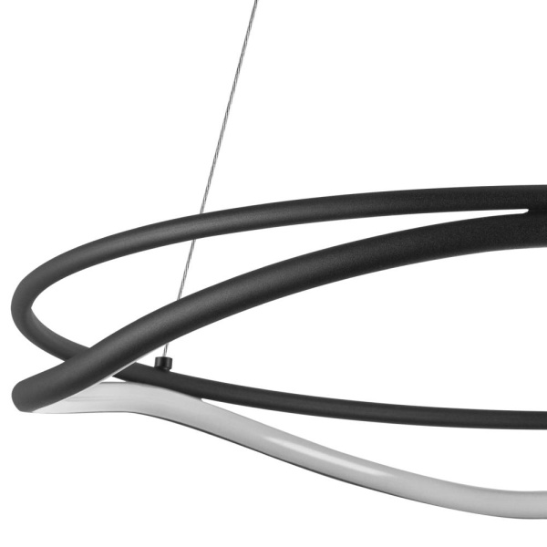 736517 Люстра ROTONDA 45W LED 2494LM 120G ЧЕРНЫЙ 3000-6000K