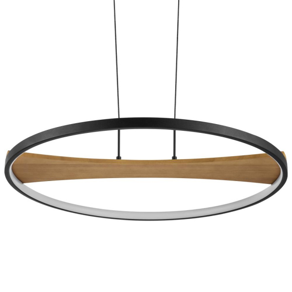 723127 Люстра LODI LED 36W 2880LM ЧЕРНЫЙ/ДЕРЕВО 3000K