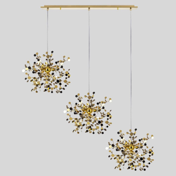 L3PL721132 Подвес тройной линейный EXTRA 3x3x5W(led) G9  (721132 - 3 + 572122 -1) ЗОЛОТО