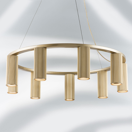 718093 Люстра ROMA 9х28W GU10 (led) CHAMPAGNE GOLD