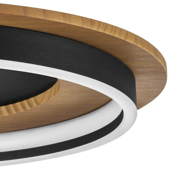 723017 Люстра LODI LED 25W 2000LM ЧЕРНЫЙ/ДЕРЕВО 3000K