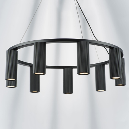718097 Люстра ROMA 9х28W GU10 (led) MATT BLACK