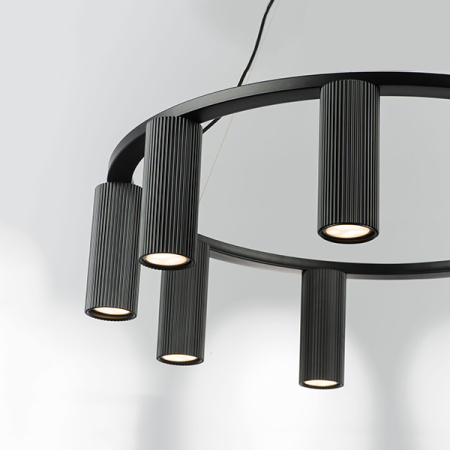 718097 Люстра ROMA 9х28W GU10 (led) MATT BLACK
