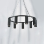 718097 Люстра ROMA 9х28W GU10 (led) MATT BLACK
