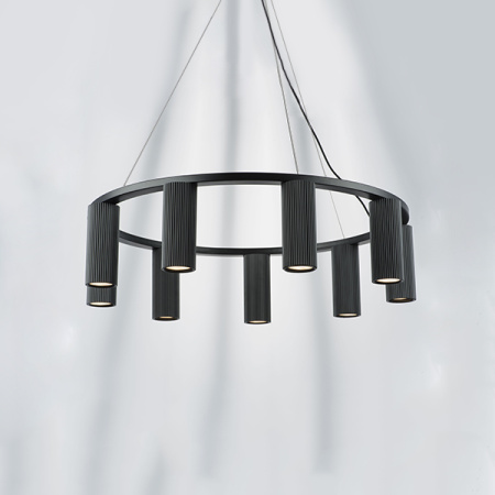 718097 Люстра ROMA 9х28W GU10 (led) MATT BLACK