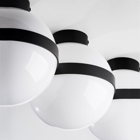812117 Люстра GLOBO 1х40W E14 matt black/white