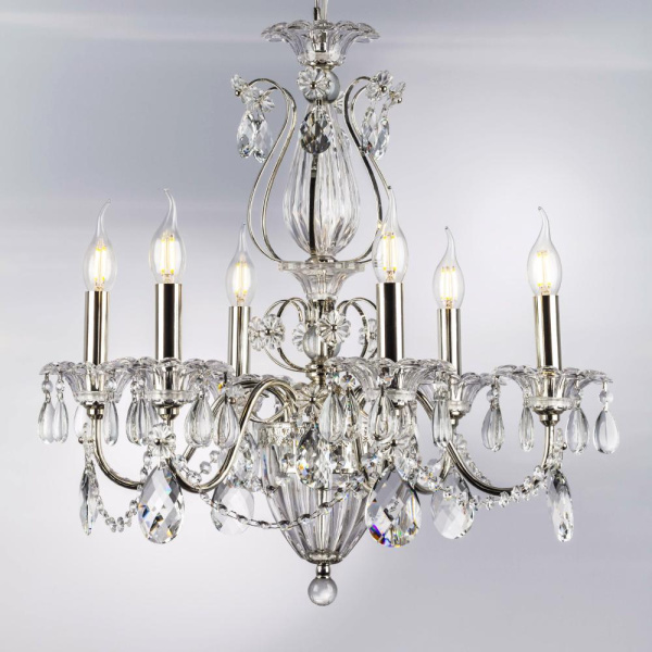 790064 Люстра SCHON 6x60W E14 Silver