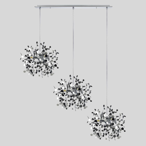 L3PL721134 Подвес тройной линейный EXTRA 3x3x5W(led) G9  (721134 - 3 + 572124 -1) ХРОМ