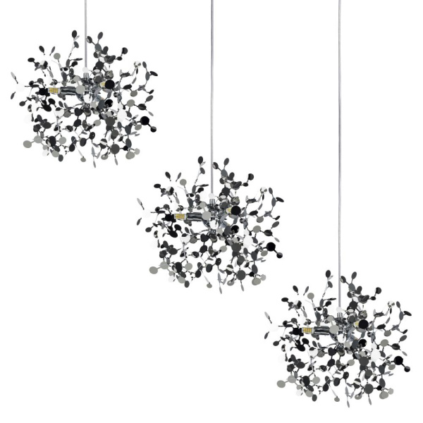 L3PL721134 Подвес тройной линейный EXTRA 3x3x5W(led) G9  (721134 - 3 + 572124 -1) ХРОМ