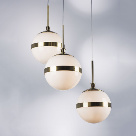 813131 Люстра GLOBO 3х40W E14 electroplating bronze/white