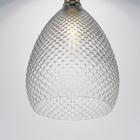 798021 Люстра GENNI 1х40W E27 ЛАТУНЬ/ПРОЗРАЧНЫЙ