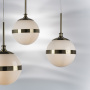 813111 Подвес GLOBO 1х40W E14 electroplating bronze/white