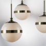 813111 Подвес GLOBO 1х40W E14 electroplating bronze/white