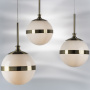 813111 Подвес GLOBO 1х40W E14 electroplating bronze/white