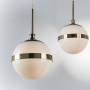 813111 Подвес GLOBO 1х40W E14 electroplating bronze/white
