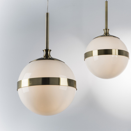813111 Подвес GLOBO 1х40W E14 electroplating bronze/white