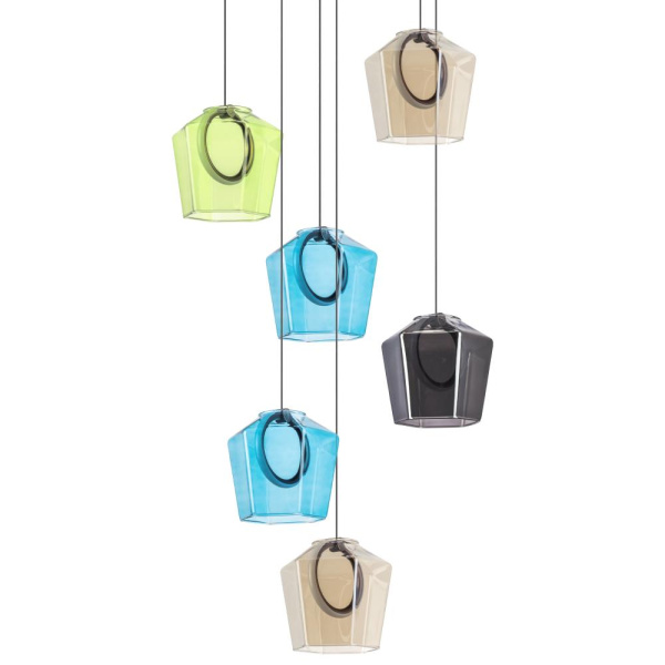 796169 Люстра CARAMELLO LED 6х6W 700LM КОФЕЙНЫЙ/МУЛЬТИКОЛОР 3000K