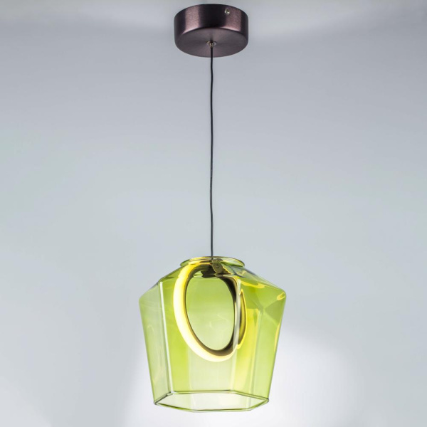 796114 Люстра CARAMELLO LED 6W 110LM КОФЕЙНЫЙ/ЗЕЛЕНЫЙ 3000K