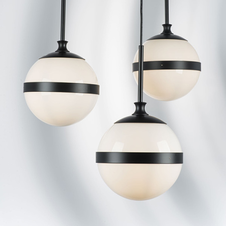 813117 Подвес GLOBO 1х40W E14 black/white