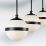 813117 Подвес GLOBO 1х40W E14 black/white