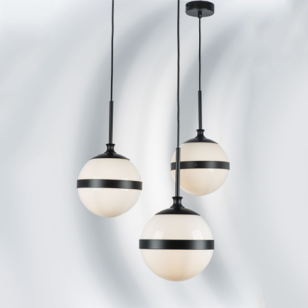 813117 Подвес GLOBO 1х40W E14 black/white