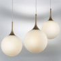 813032 Подвес GLOBO 1х40W E14 gold/white