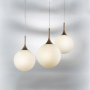 813032 Подвес GLOBO 1х40W E14 gold/white