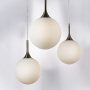 813021 Подвес GLOBO 1х40W E14 electroplating bronze/white